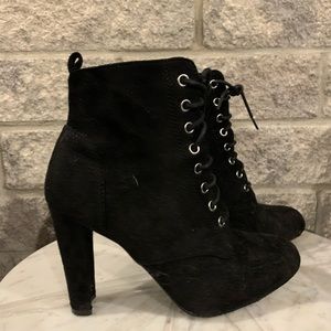 Black suede boot